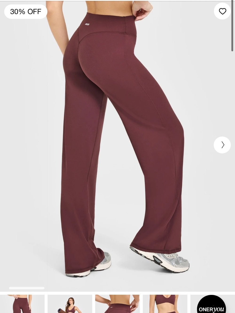 Oner Active Soft Motion Velvet Mocha Straight Leg Pants Small